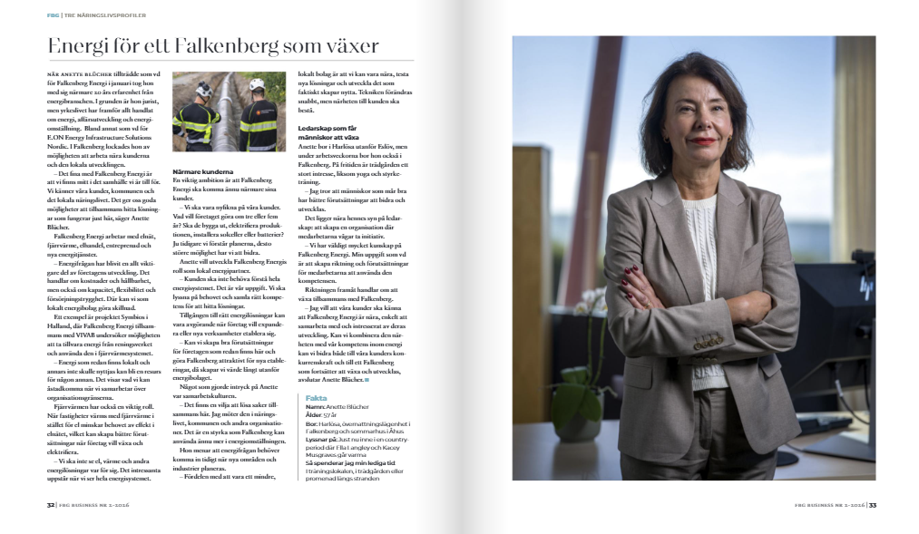 Falkenberg Energi blickar framåt